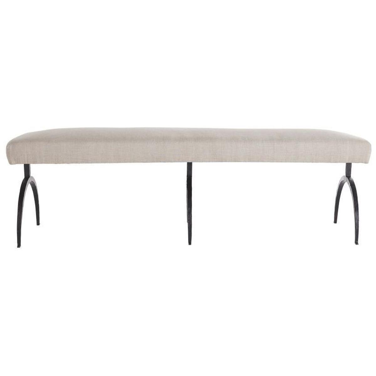 Bahati Natural Beige Upholstered Accent Bench