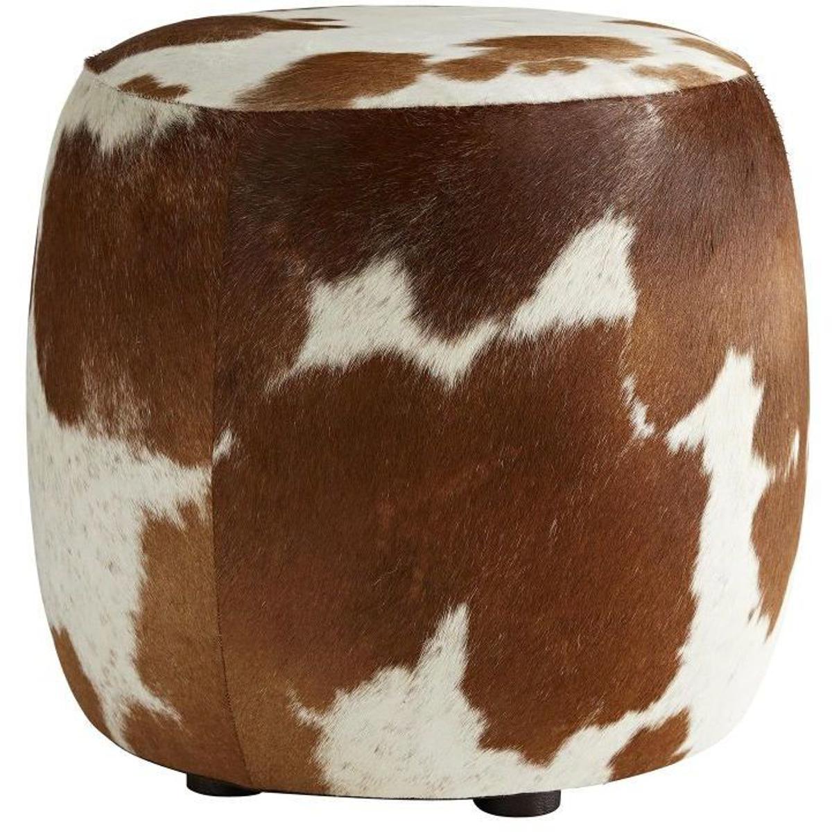 Arteriors 2328 Owen 18 inch Brown and White Hide Ottoman