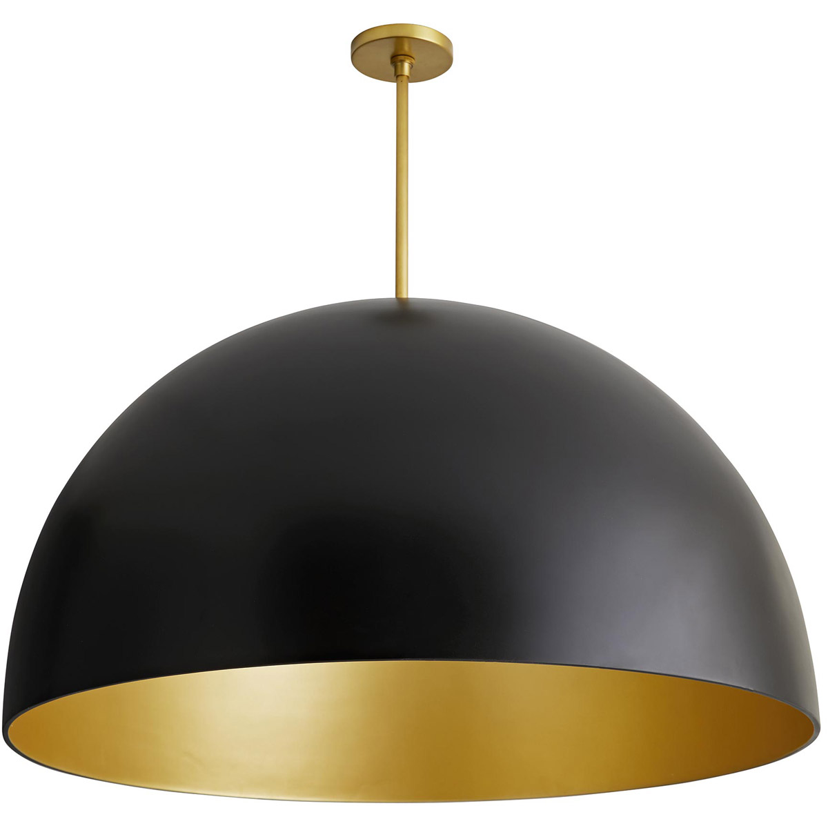 Arteriors 45047 Pascal 1 Light 36 inch Black/Antique Brass Pendant Ceiling Light