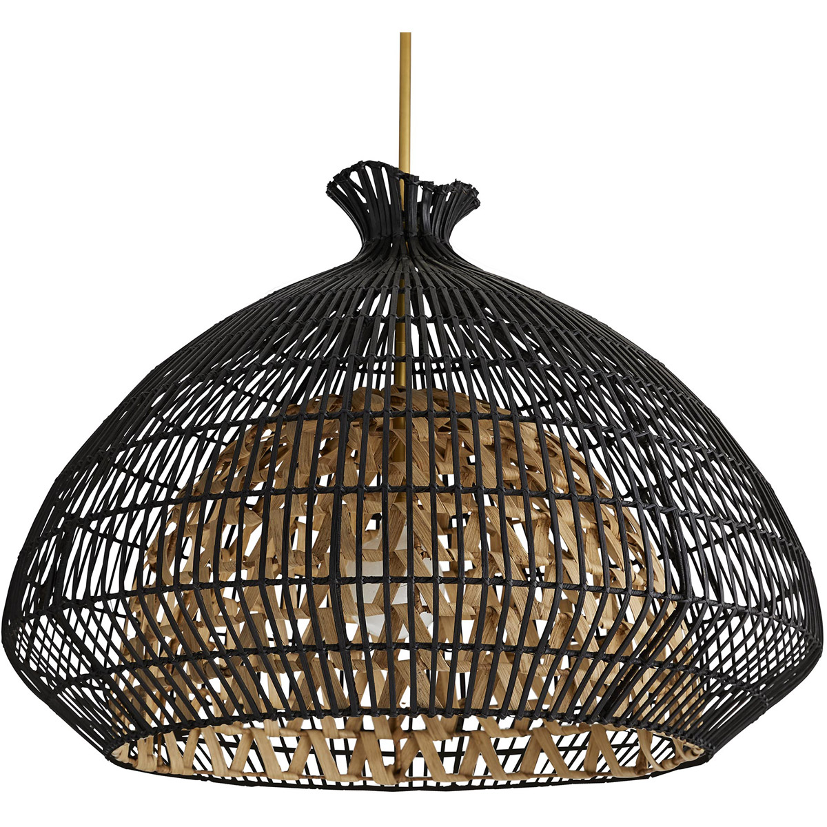 Arteriors 45065 Rimini 1 Light 38 inch Black and Natural Pendant Ceiling Light