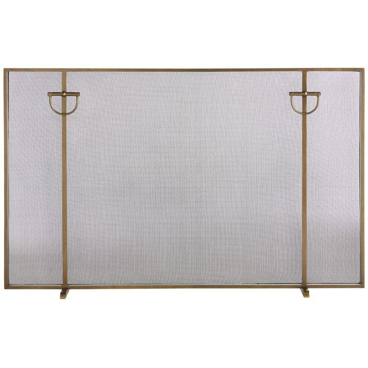 Brooklyn Hollywood Regency Antique Brass Fireplace Screen