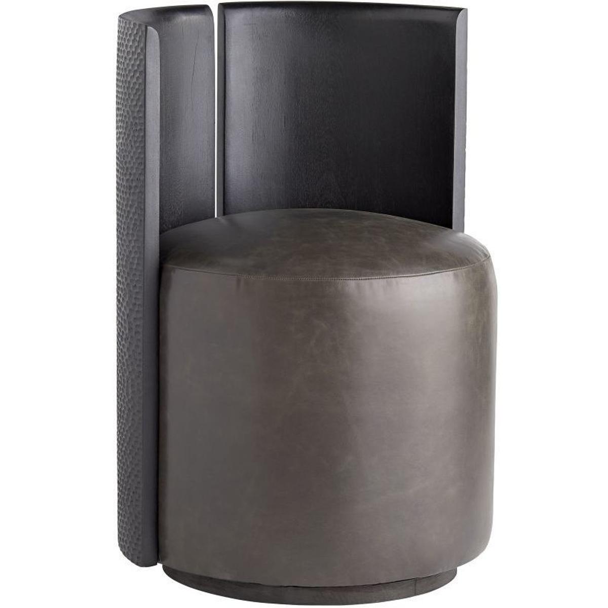 Hoover Black Leather Armless Dining Chair