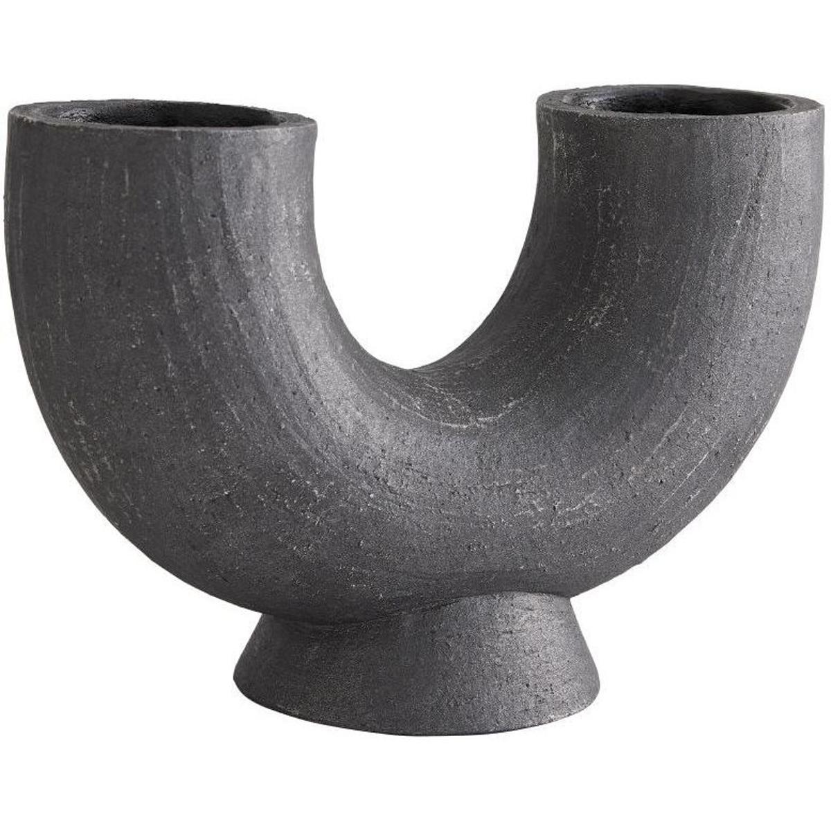 Damien Industrial Loft Matte Black Terracotta Sculpture