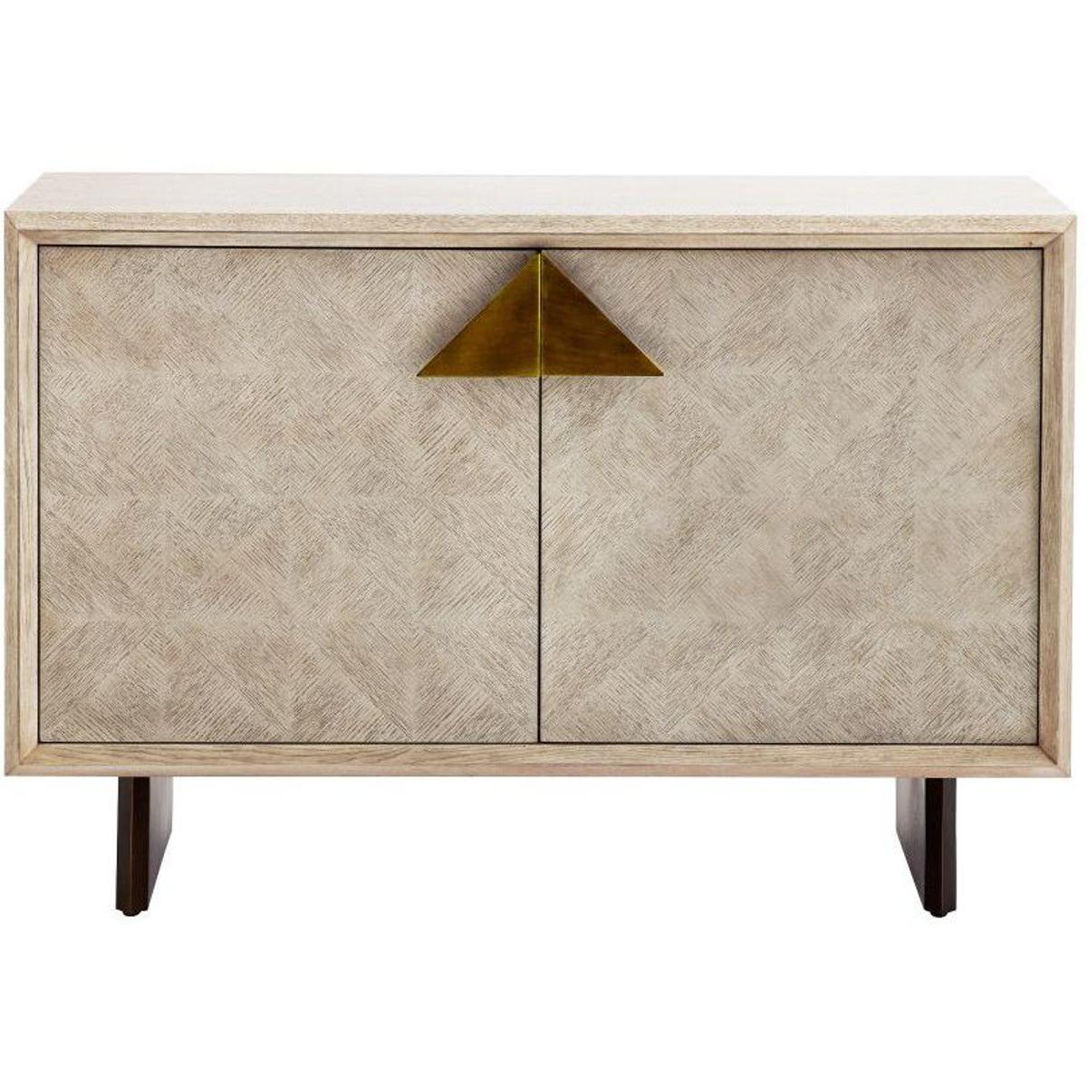 Naomi Smoke Beige Oak Wood Accent Chest