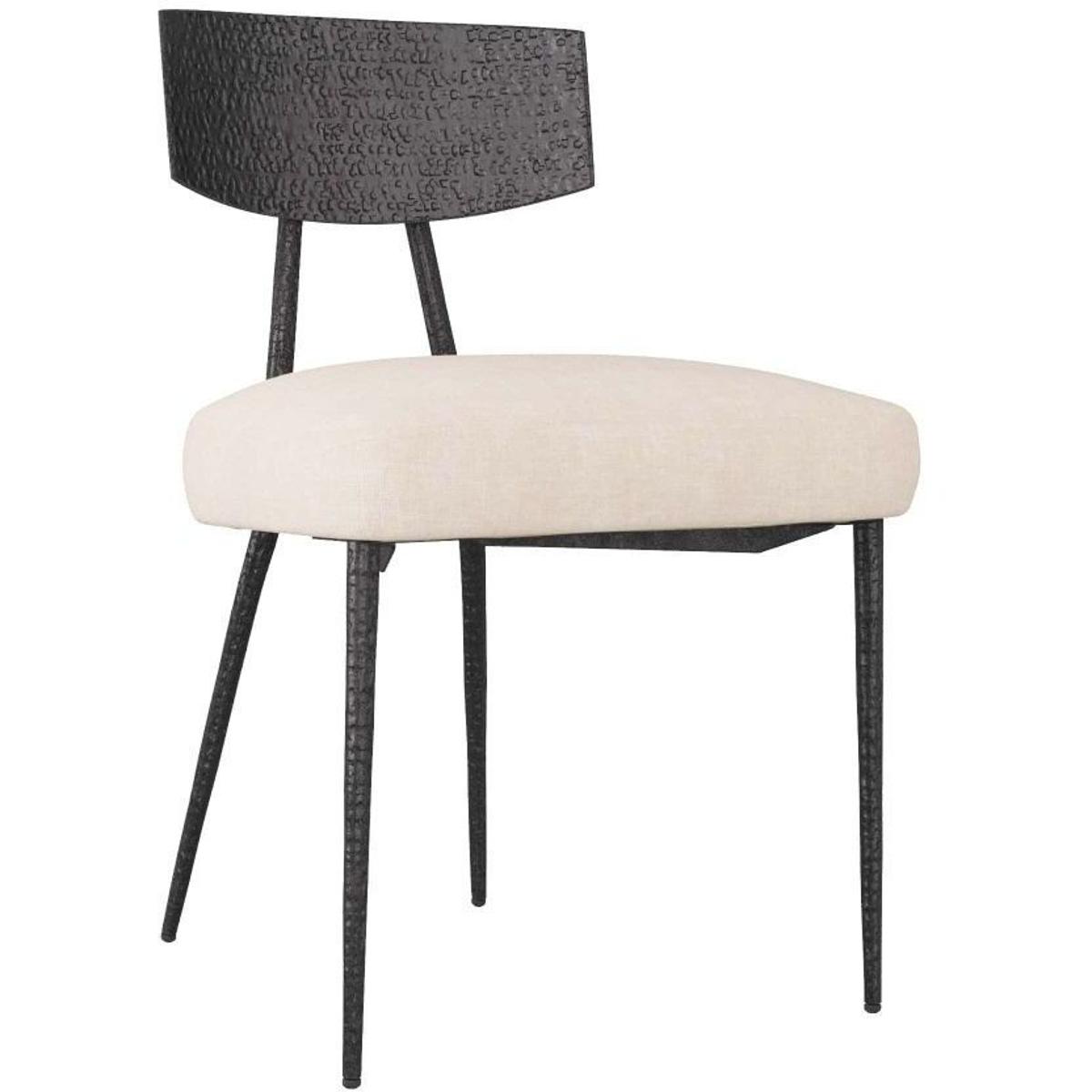 Reynard White Upholstered Armless Dining Chair