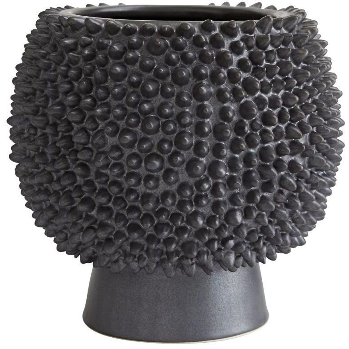 Daria Global Bazaar Matte Black Ceramic Jackfruit Vase