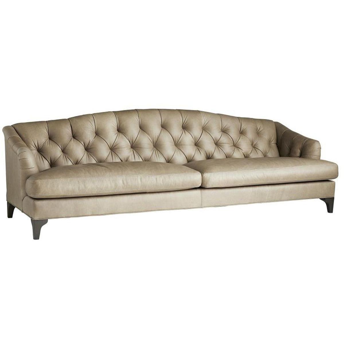 Arteriors 8121 Klein Mushroom Leather Sofa