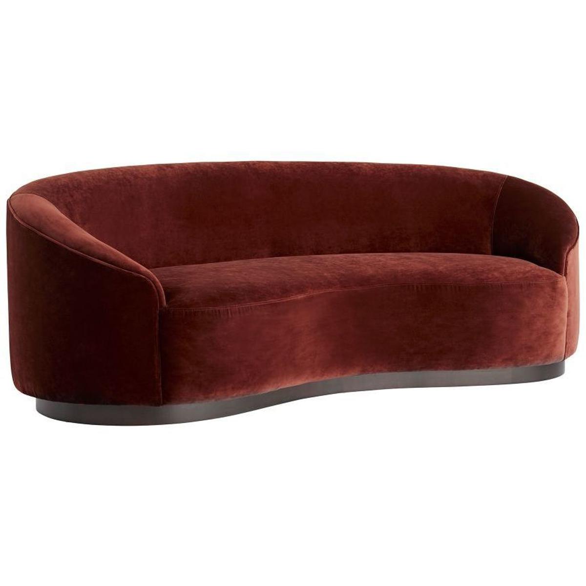 Turner Paprika Velvet Red Upholstered Sofa