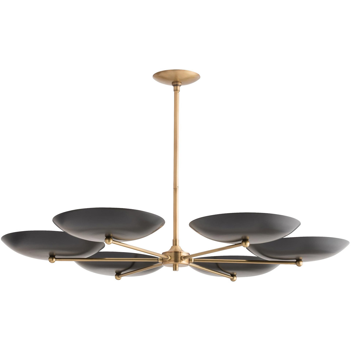 Arteriors 89047 Griffith 6 Light 40 inch Antique Brass Chandelier Ceiling Light