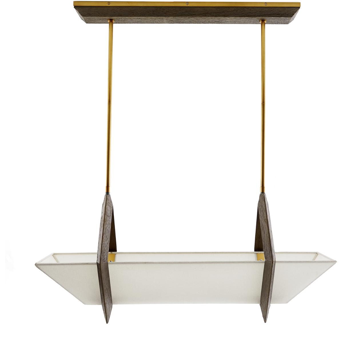 Arteriors 89496 Saginaw 4 Light 41 inch White Linear Chandelier Ceiling Light