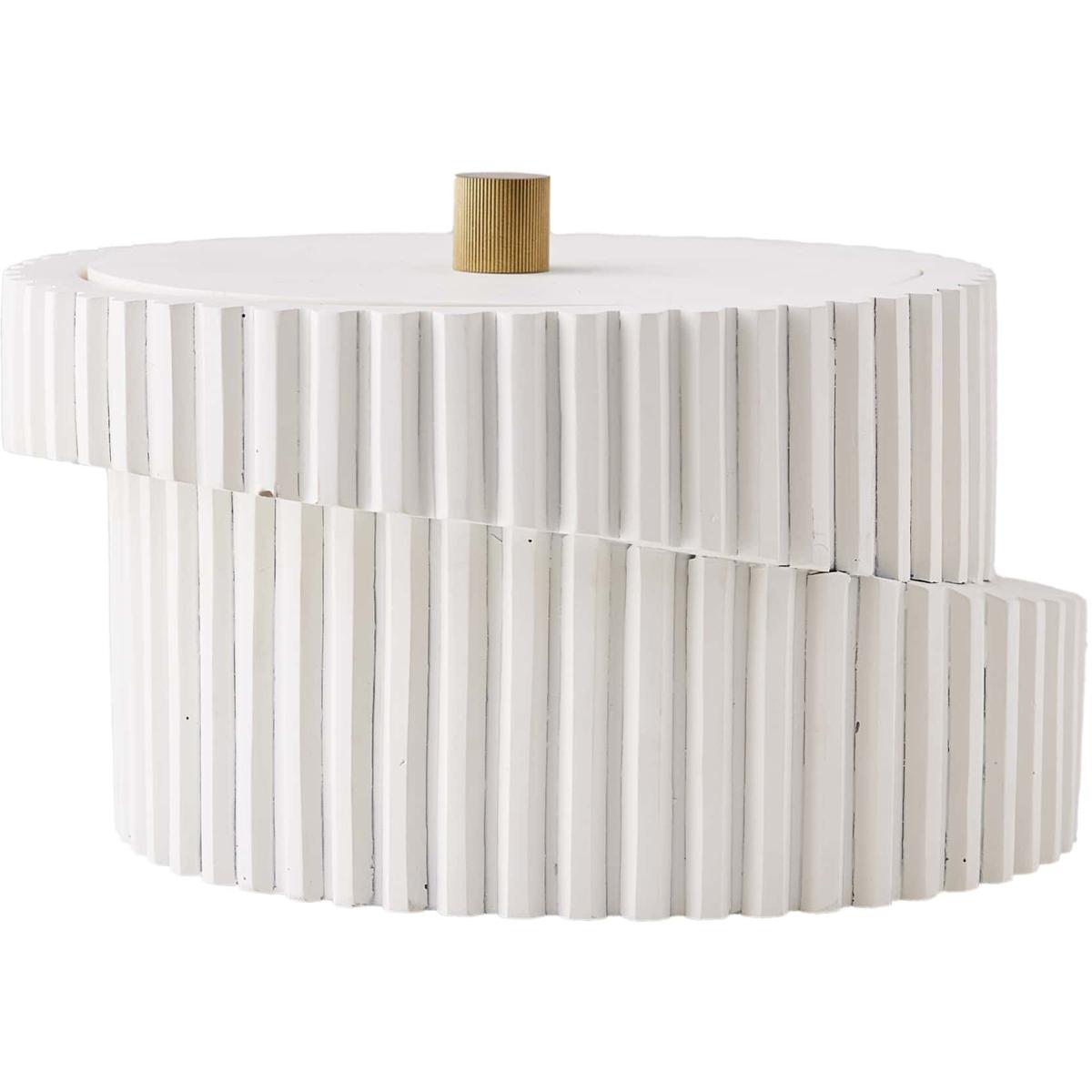 Arteriors ARC01 Whittaker Ivory Container, Short