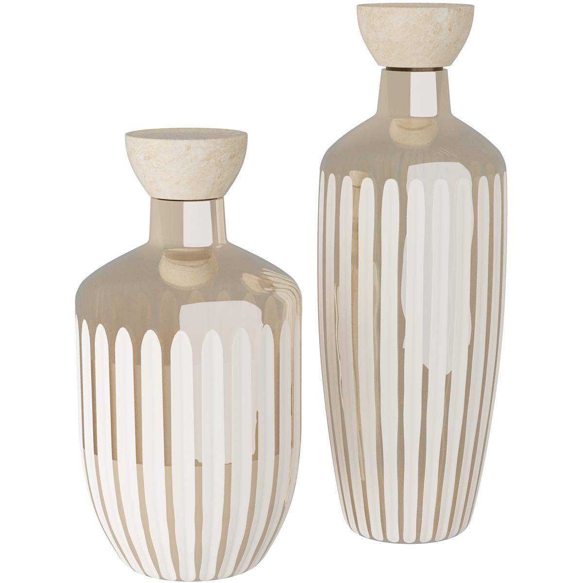 Arteriors ARI11 Arielle 9 X 5 inch Decanters, Set of 2