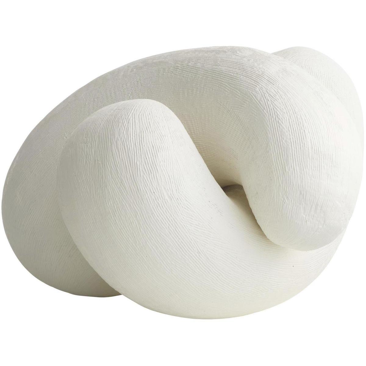 Kanzi Modern Classic White Resin Sculpture - Set of 2