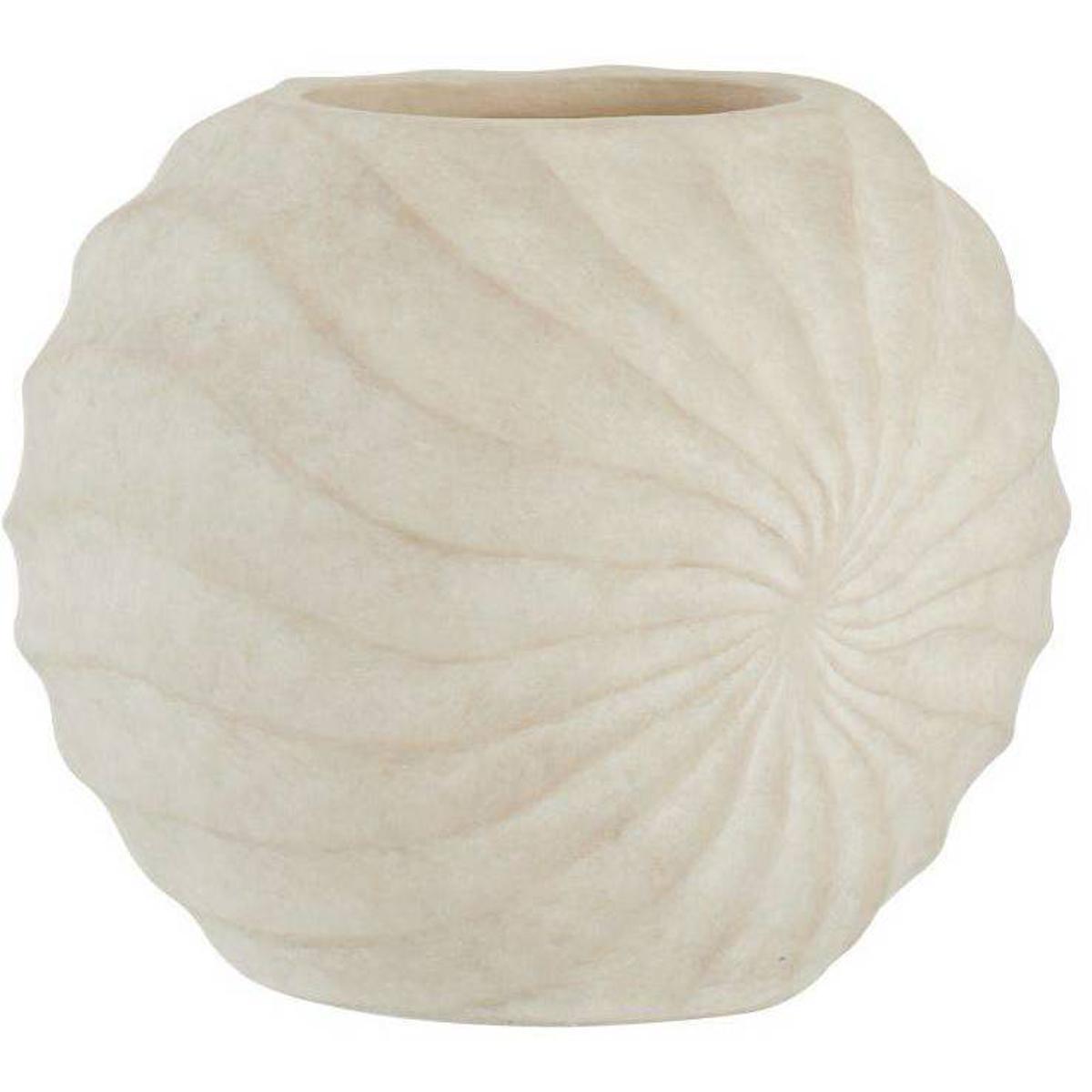 Fullbright Coastal Beach Cream Terracotta Textured Table Vase