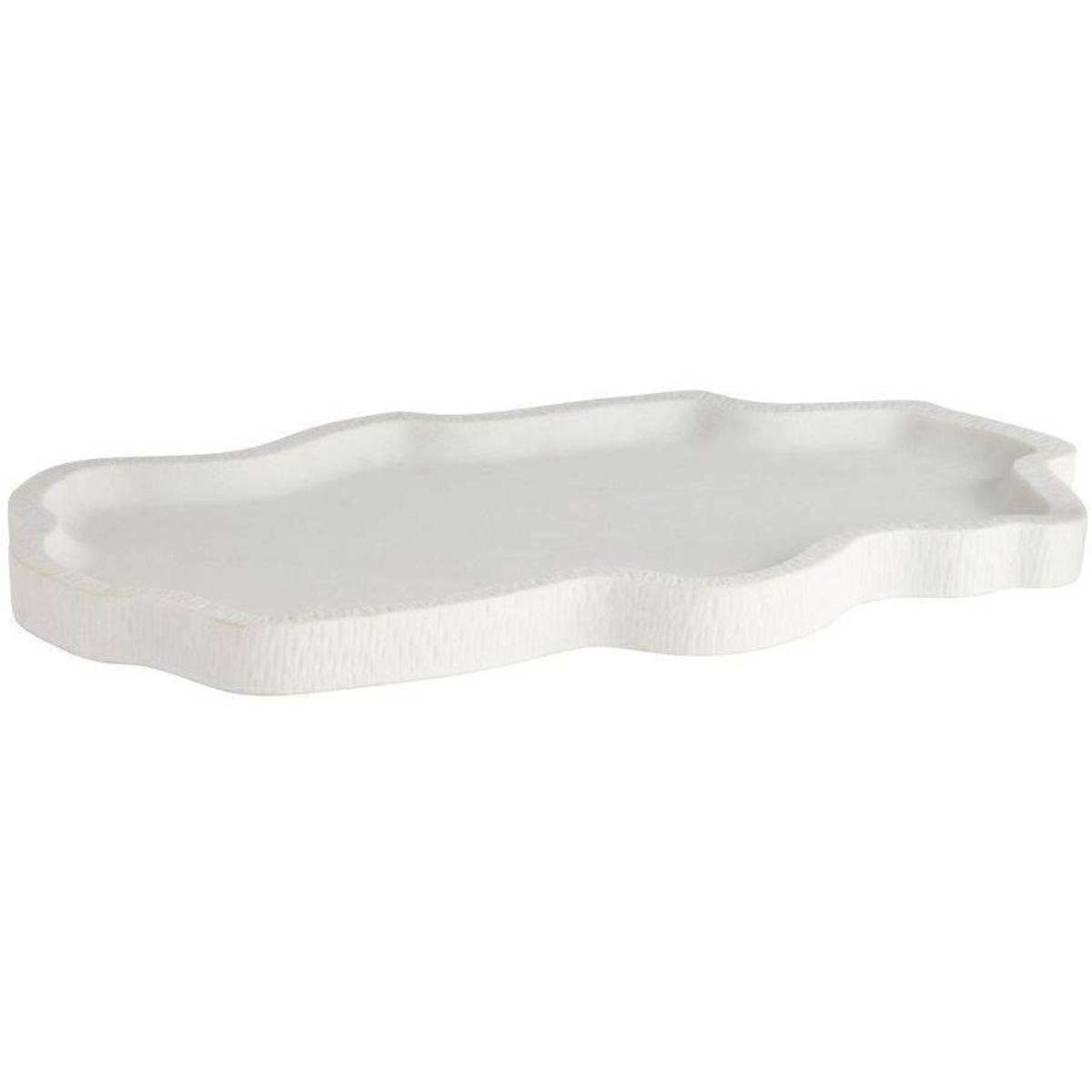 Fallon Coastal Beach White Decorative Tray