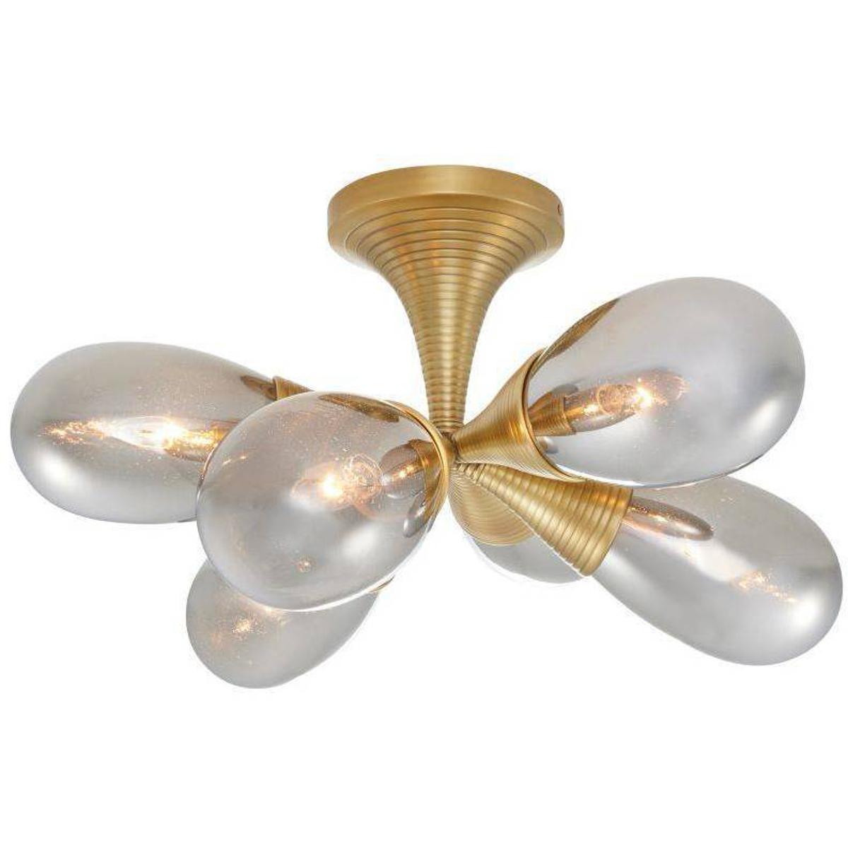 Arteriors DFC15 Giselle 6 Light 24 inch Antique Brass Flush Mount Ceiling Light