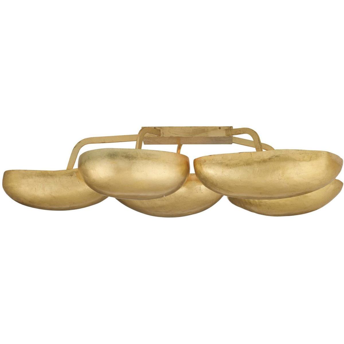 Arteriors DFI10 Theo 13 Light 54.5 inch Gold Leaf Flush Mount Ceiling Light