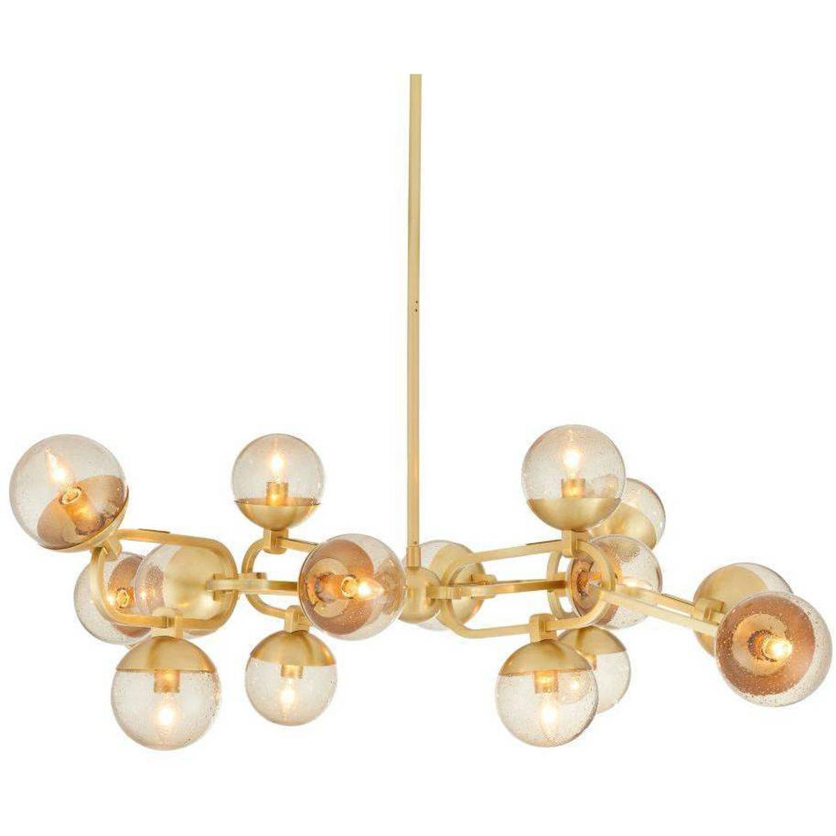 Arteriors DLC30 Hadly 16 Light 52 inch Antique Brass Chandelier Ceiling Light