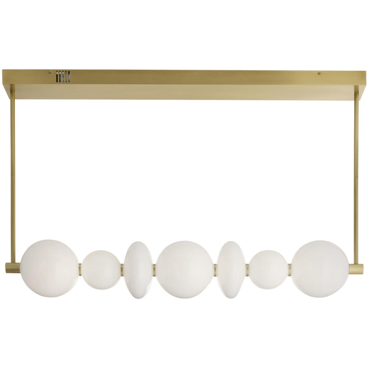 Arteriors DLC39 Raphael 1 Light 48 inch Antique Brass Linear Chandelier Ceiling Light