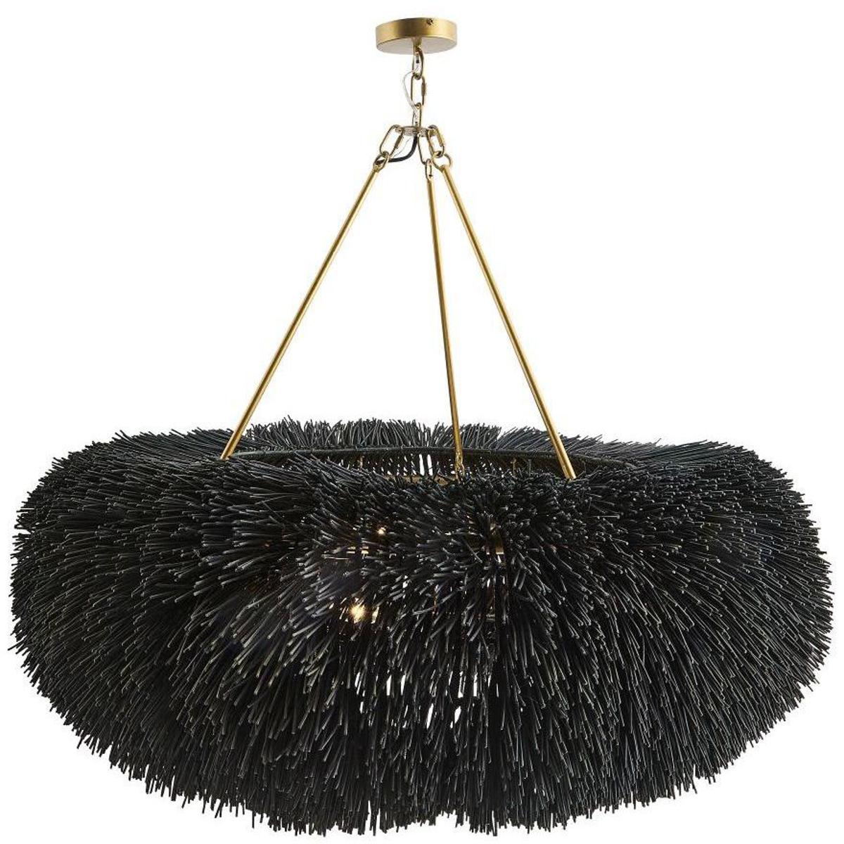 Arteriors DLS07 Zaria 47 inch Black Stained Chandelier Ceiling Light