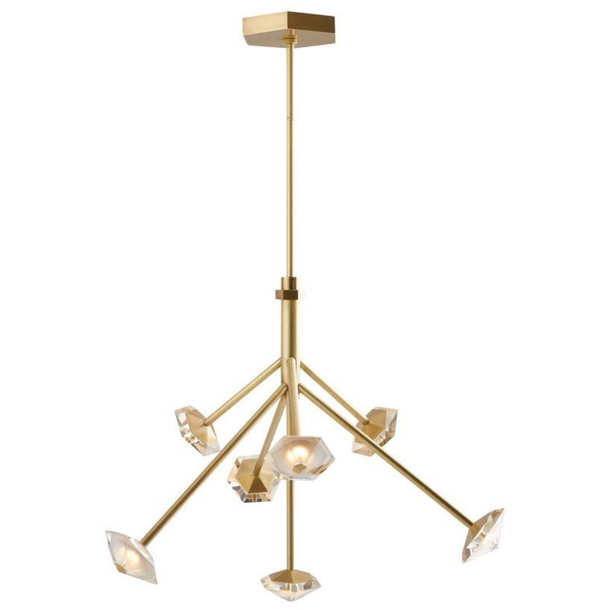 Arteriors DMC17 Alessia 7 Light 29 inch Antique Brass Chandelier Ceiling Light