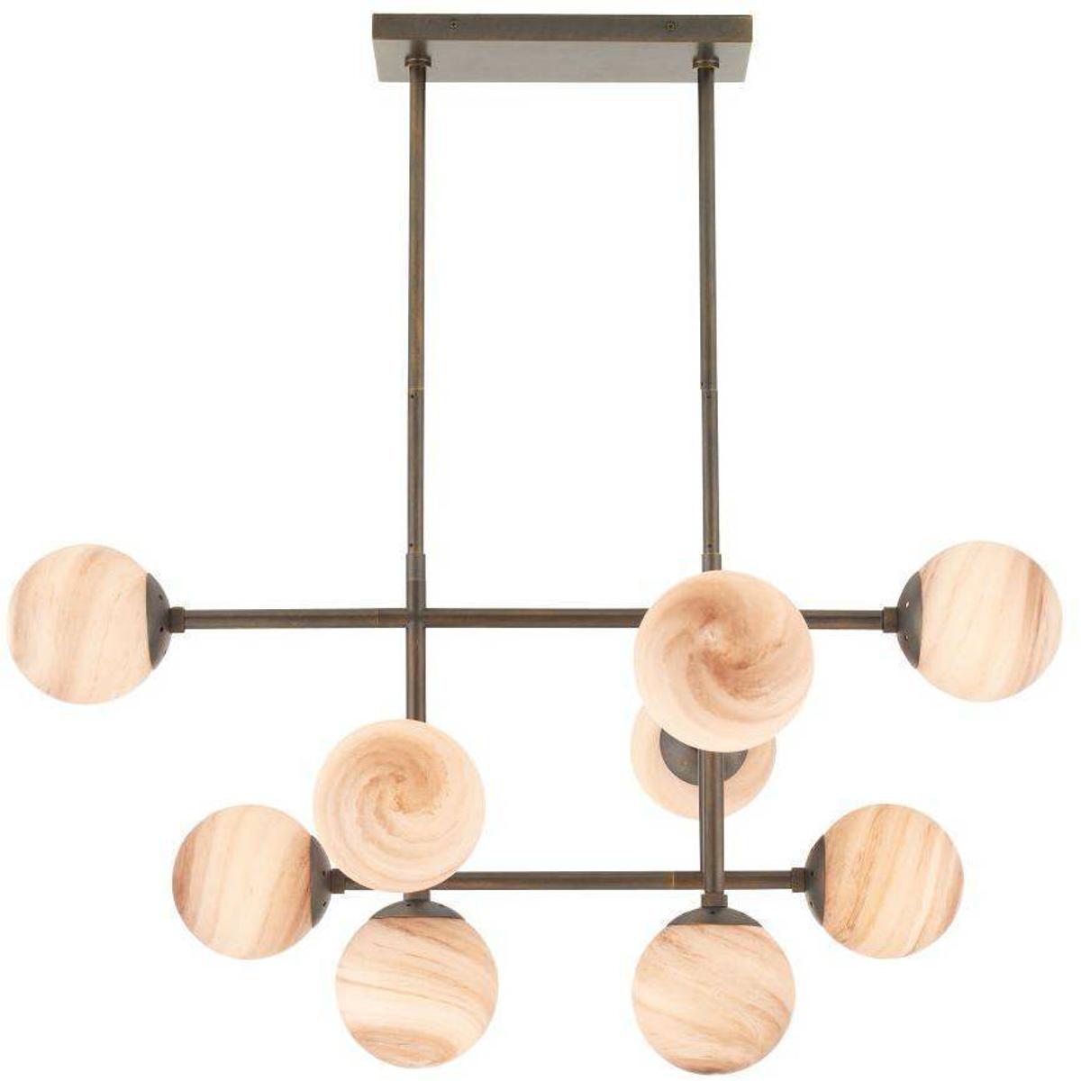 Arteriors DMC30 Hadden 9 Light 36 inch Bronze Linear Chandelier Ceiling Light