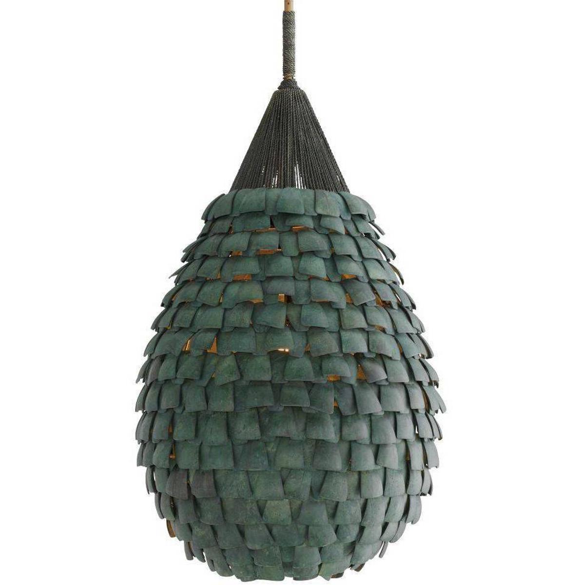 Arteriors DSS04 Ferndale 1 Light 20 inch Eucalyptus Stain and Dark Eucalyptus Stain with Antique Brass Pendant Ceiling Light