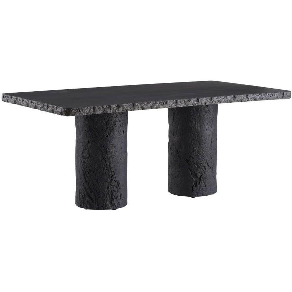Arteriors Outdoor Gemini Matte Carbon Concrete Rectangular Dining Table