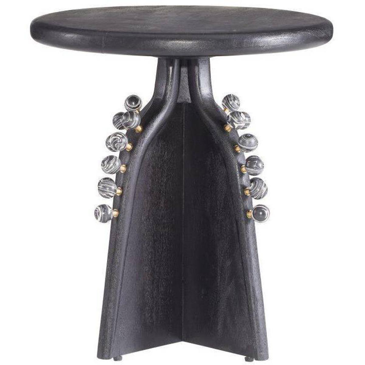 Arteriors FEI27 Guillermo 20.5 inch Ebony and Venus Marble Accent Table