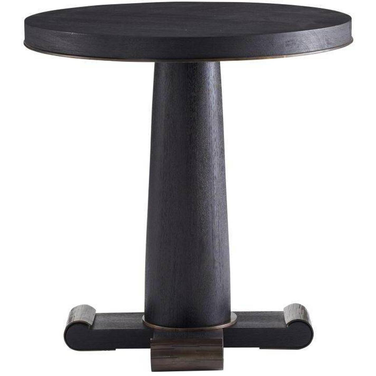 Arteriors FEI30 Hurst 24 inch Ebony and Bronze End Table
