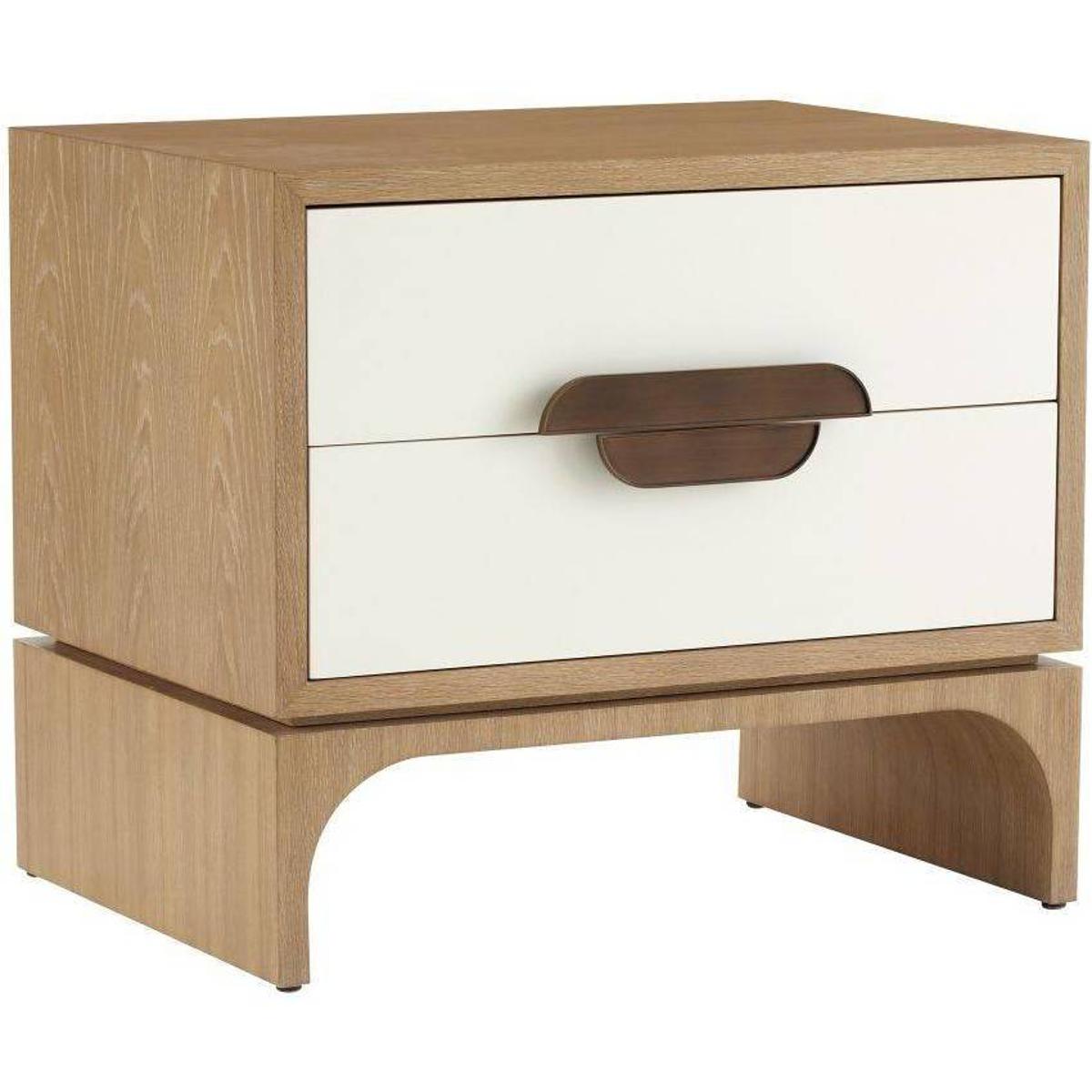Arteriors FIS05 Kianna 28 X 245 inch Oyster and White with Heritage Brass Side Table
