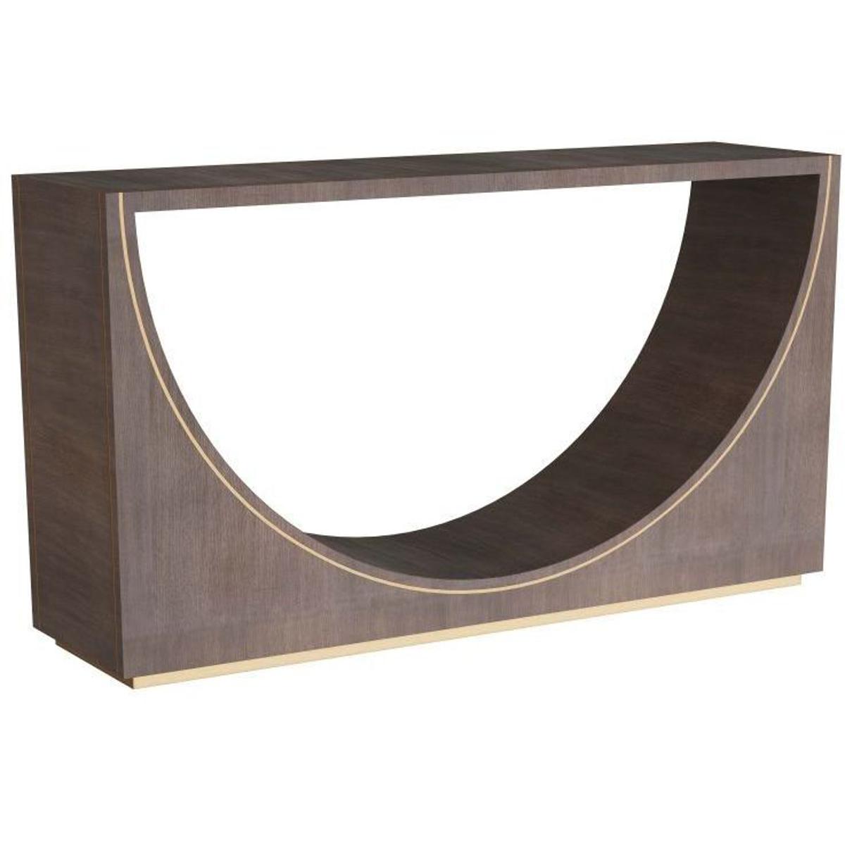 Rectangular Wood Umber Antique Brass Tatton Console Table
