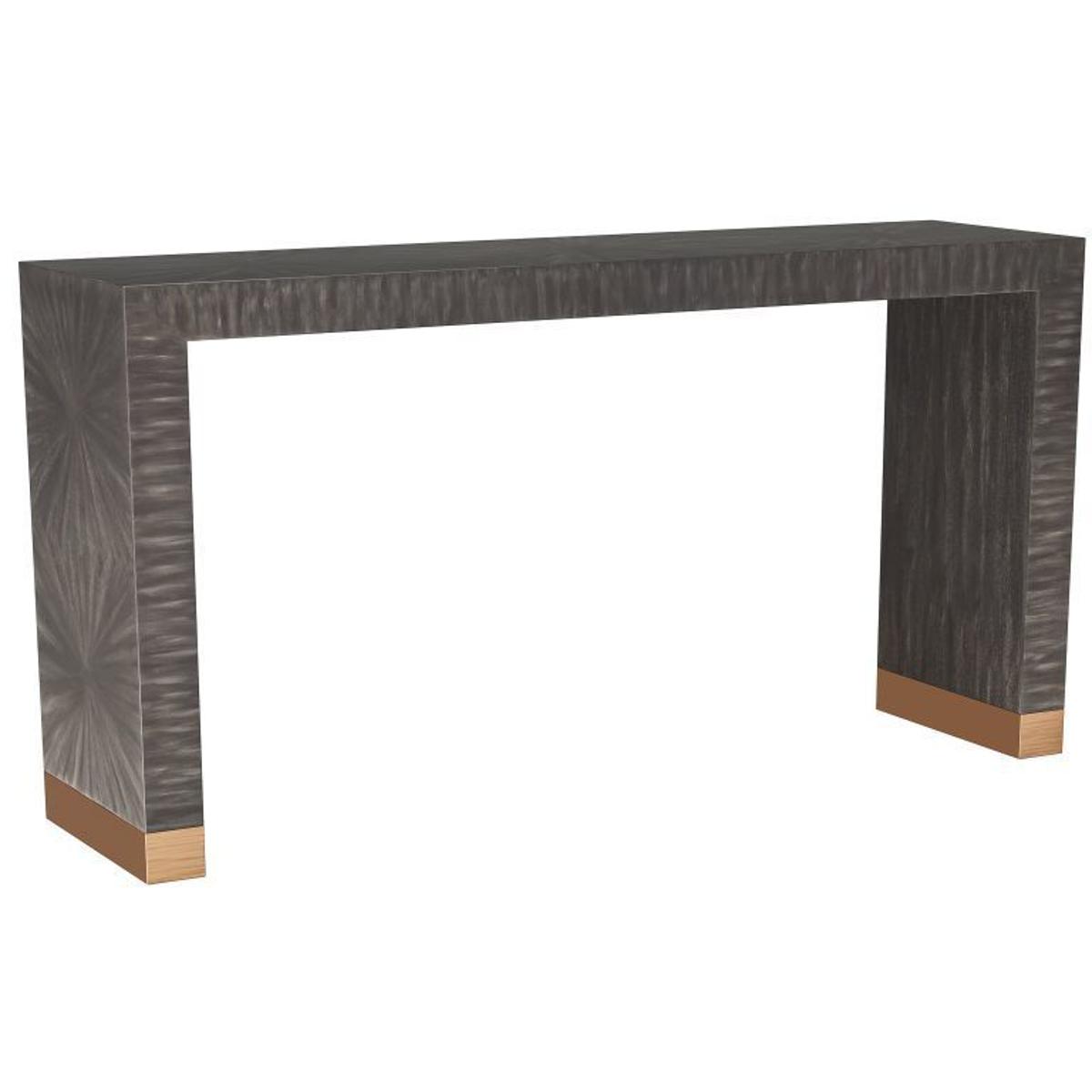 Arteriors FLS03 Andreas 54 inch Dark Gray Straw Marquetry Console Table