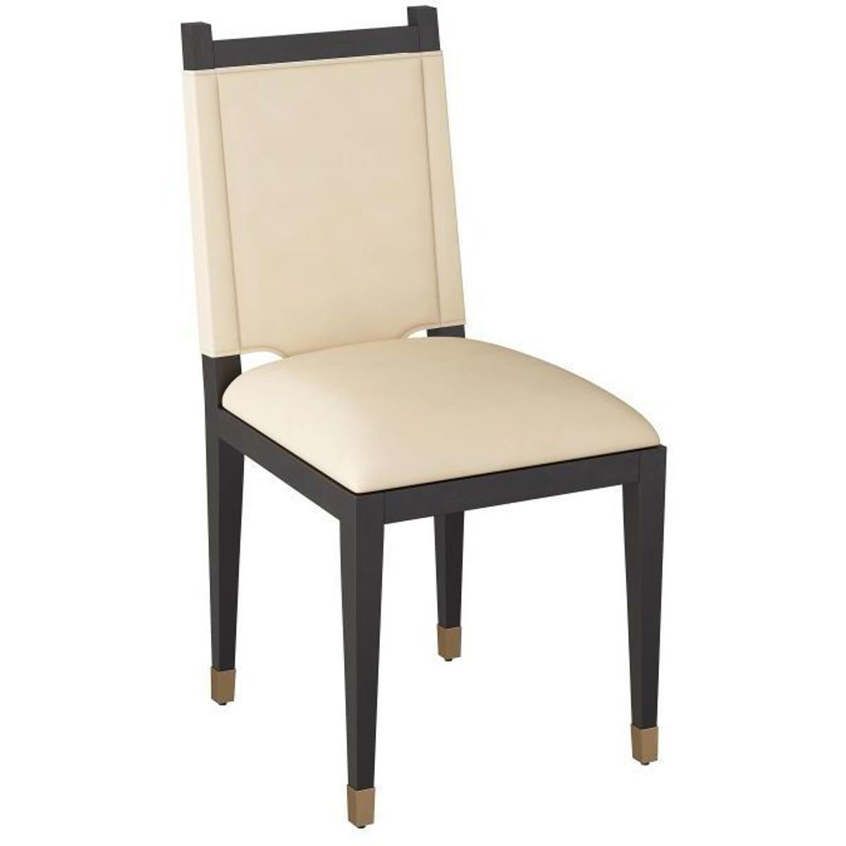 Burdock Beech Wood Beige Upholstered Armless Dining Chair