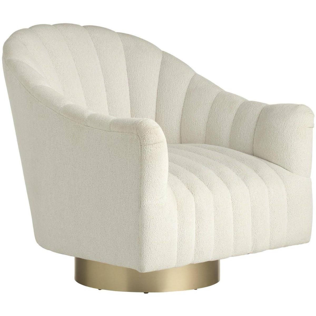 Arteriors FRU20 Springsteen Snow and Champagne Swivel Chair