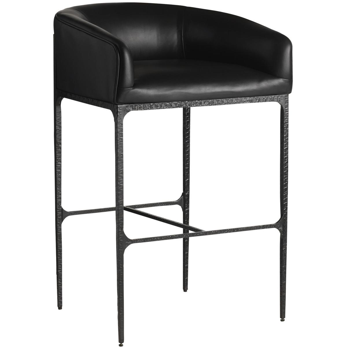 Arteriors FSI16 Osbourne 39 inch Black and Blackened Iron Bar Stool