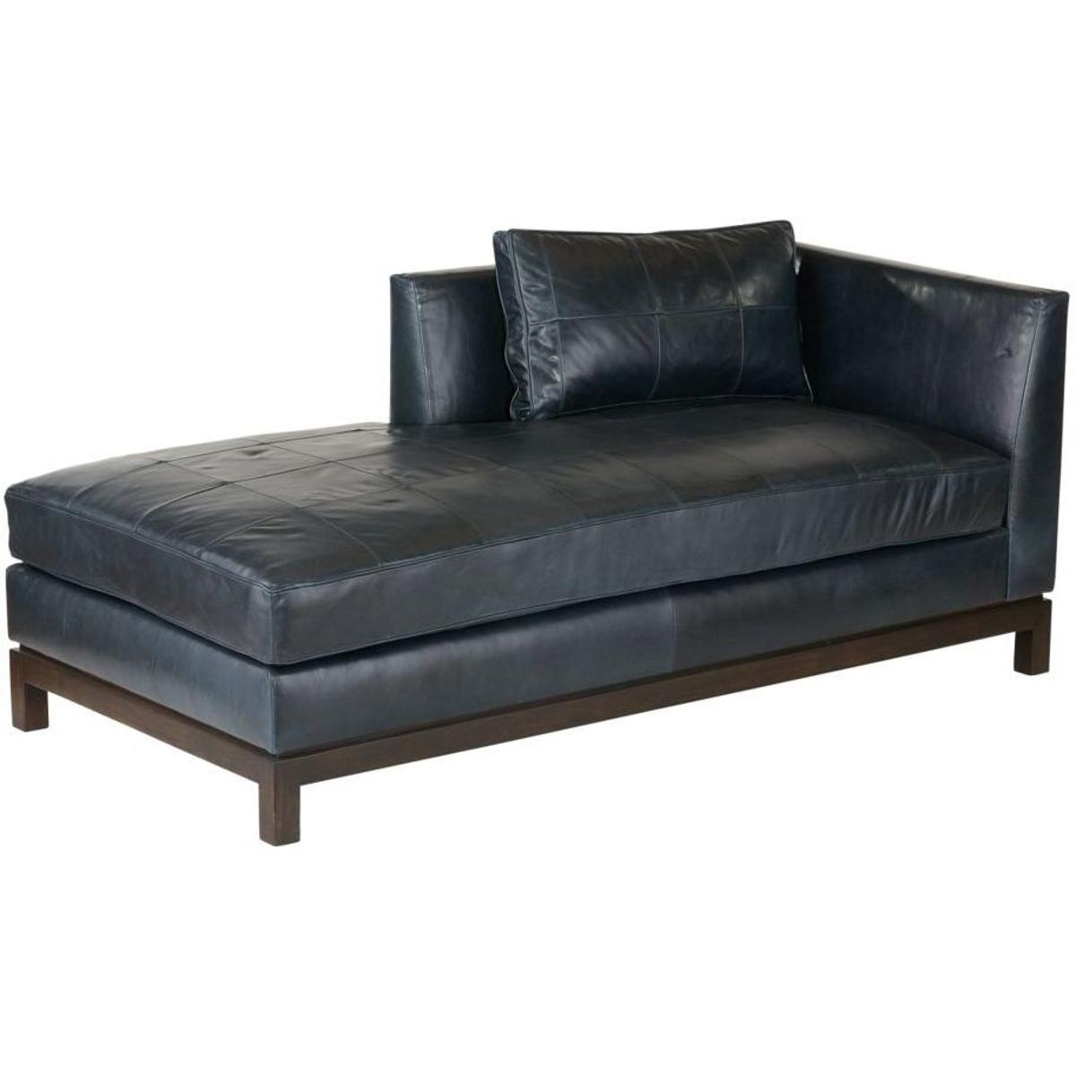 Arteriors FTU04 Edmond Ink Leather Chaise