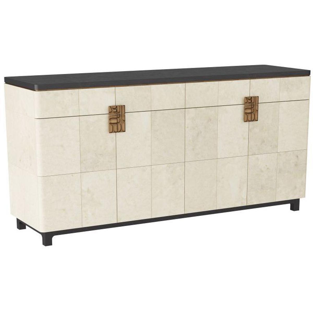 Braelyn Ivory Ebony White Oak Wood Accent Chest