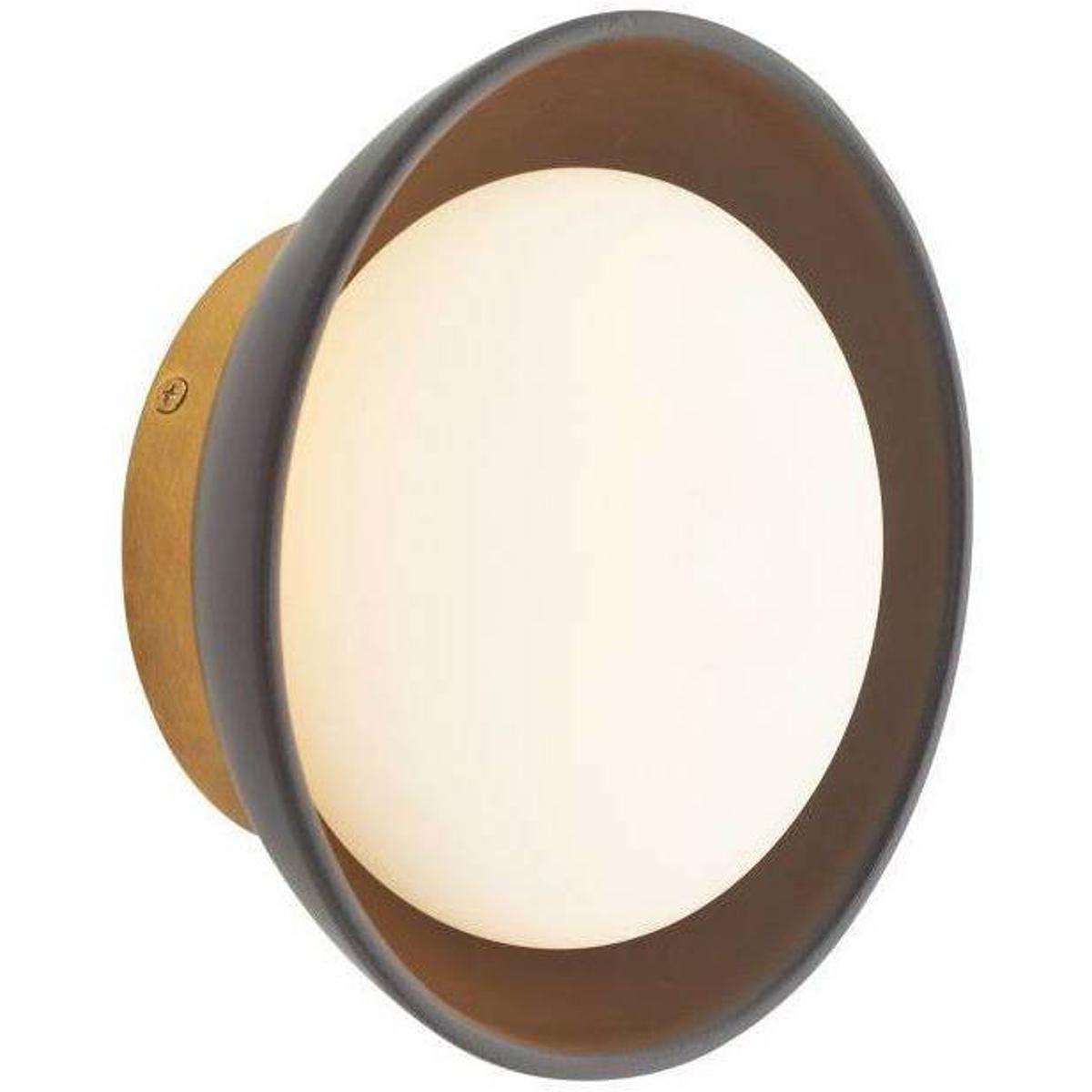 Arteriors GADWC01 Glaze 1 Light 8 inch Antique Brass, Matte Black Ceramic ADA Sconce Wall Light, Small