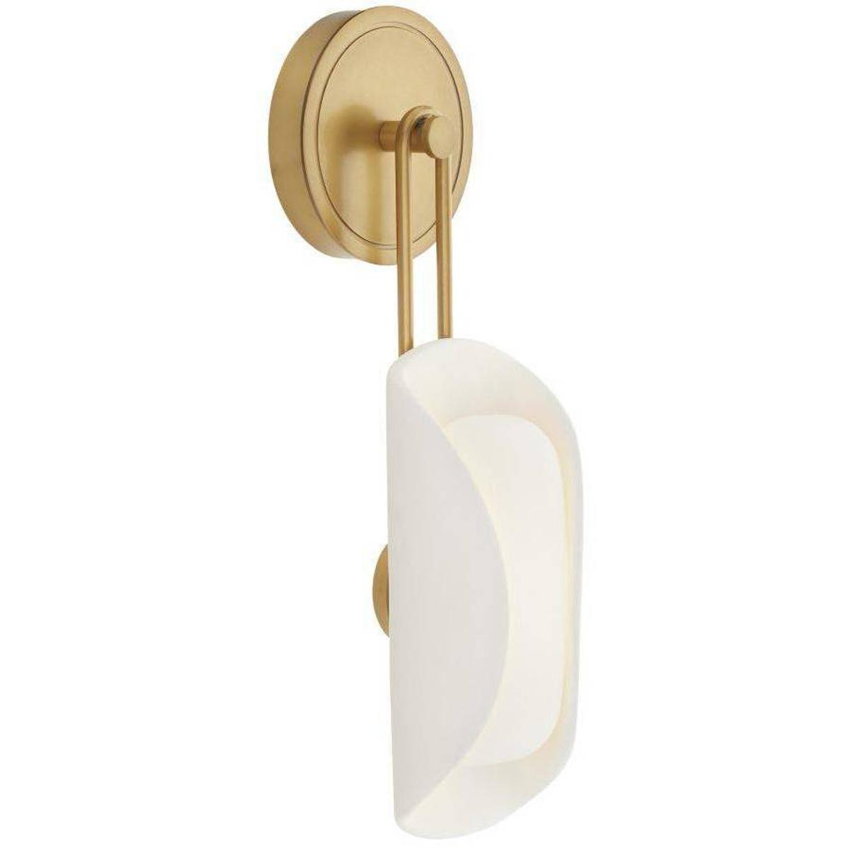 Arteriors GADWC11 Roll 1 Light 5 inch Antique Brass and Ivory Sconce Wall Light