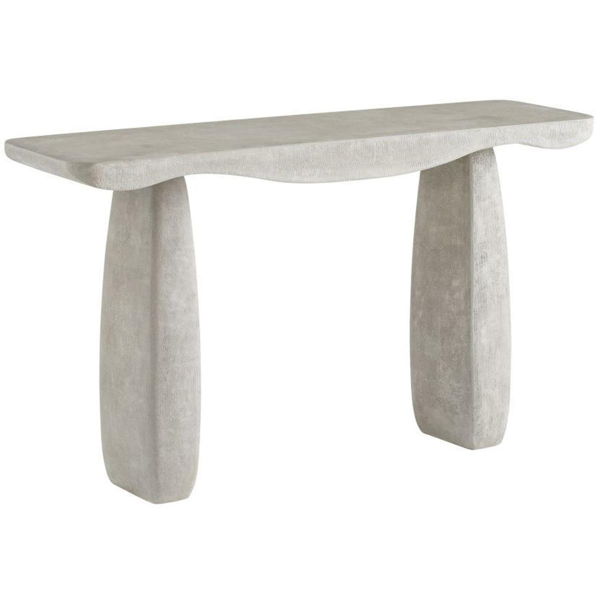 Arteriors Outdoor Melt Smoke Concrete Rectangular Console Table