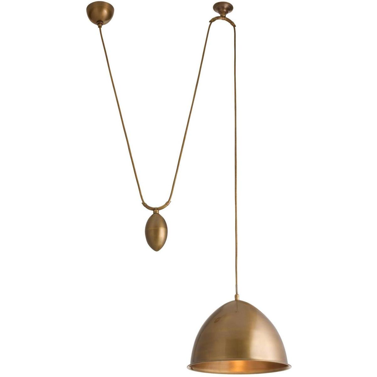 Arteriors GDDPI01 Egg Drop 1 Light 32.5 inch Antique Brass Pendant Ceiling Light