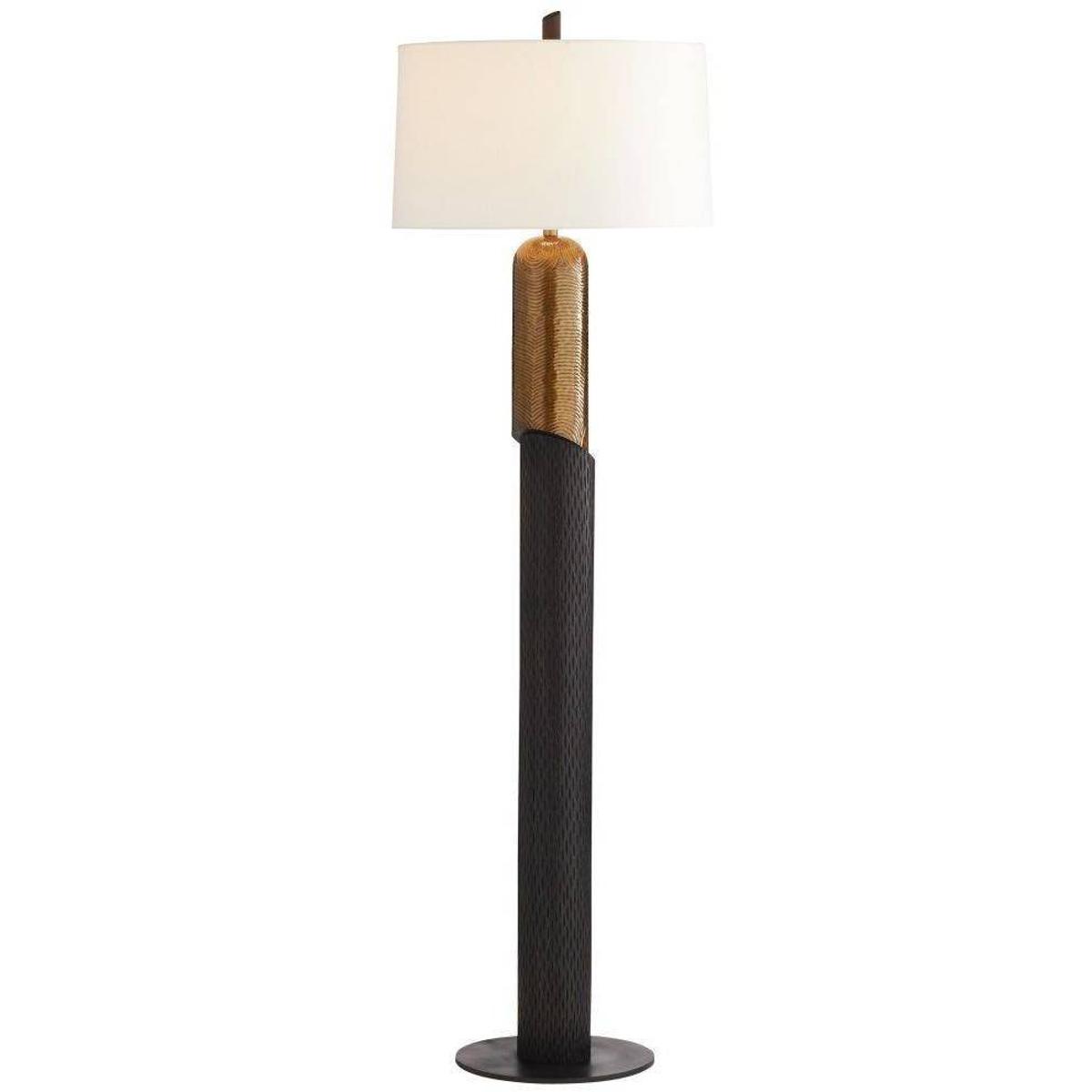 Arteriors PFI15-317 Hartford 70.5 inch 150.00 watt Black and Antique Brass with Blackened Iron Floor Lamp Portable Light
