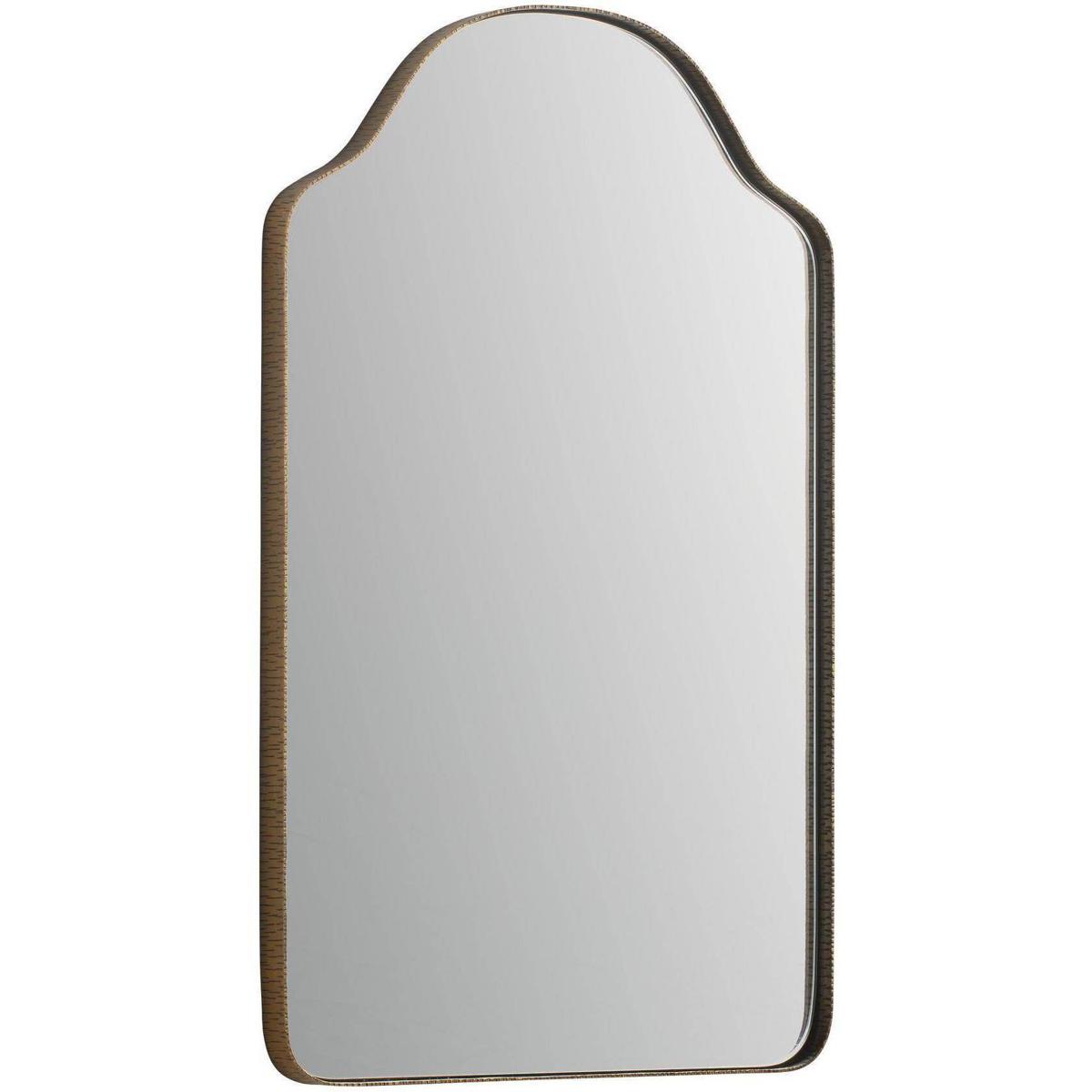 Ayers Updated Traditional Antique Brass Iron Wall Mirror - Large