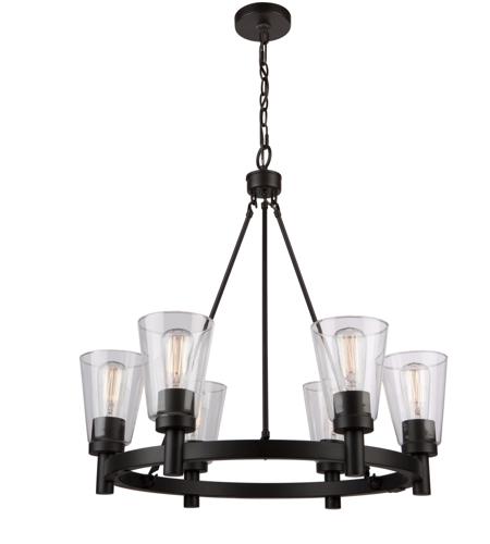 Artcraft AC10766OB Clarence 6 Light 28 inch Oil Rubbed Bronze Chandelier Ceiling Light