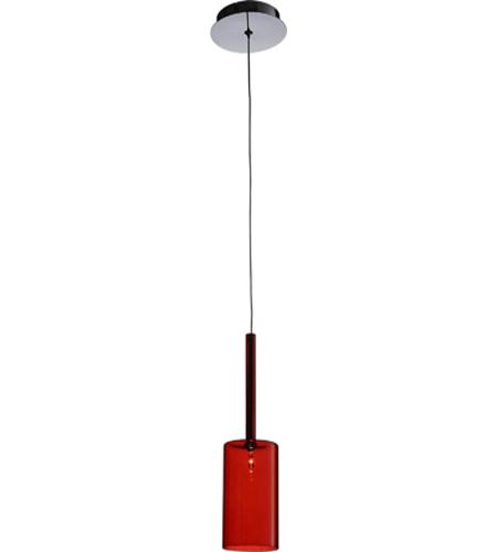 ARTCRAFT Berlinetta 1 Light Pendant in Red AC1341RDM