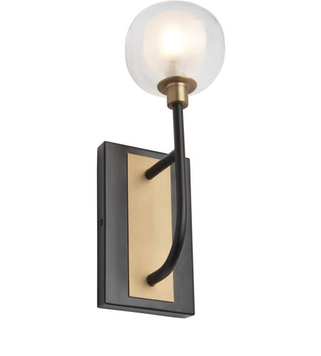 Artcraft AC7001BG Grappolo LED 8 inch Matte Black and Vintage Gold Wall Light