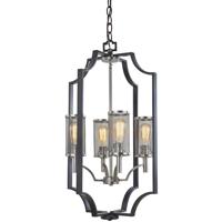 Artcraft AC10494 Oxford 4 Light 18 inch Matte Black and Antique Nickel Chandelier Ceiling Light photo thumbnail