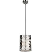 Artcraft AC11061CH Bayview 1 Light 8 inch Chrome and white Pendant Ceiling Light thumb