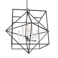 Artcraft AC11202PN Roxton 12 Light 42 inch Matte Black and Polished Nickel Chandelier Ceiling Light thumb